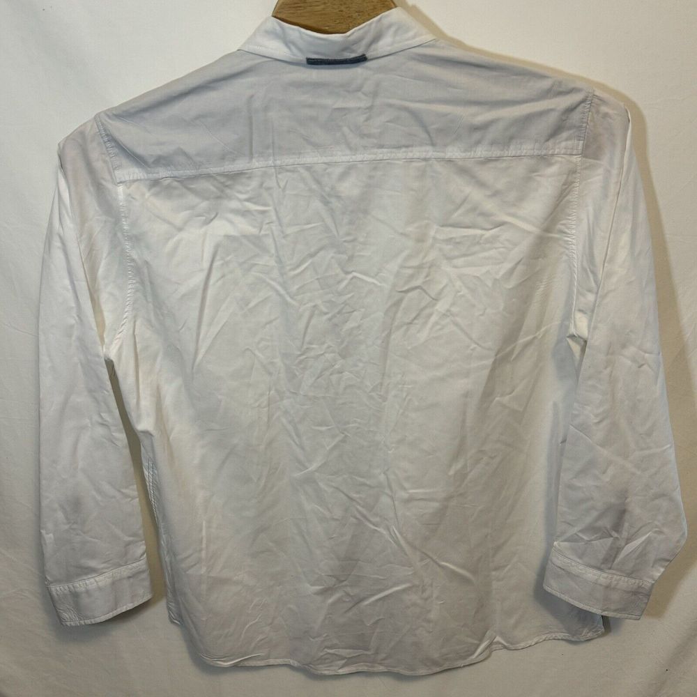 Carbon 2 Cobalt Men's XL White & Blue Trim Button Up Long Sleeve Shirt - Picture 5 of 5